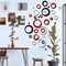 Outus 72 Pieces Wall Stickers Acrylic Circle Mirror Removable Round Dots Mirror Wall Decoration Wall Decals Murals for Home Living Room Bedroom Decor(Silver, Red, Black)